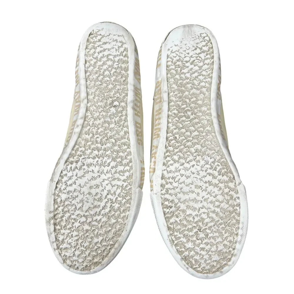 Vintage Rare Dolce & Gabbana Men’s Cream Slip On Sneakers Size US 10
